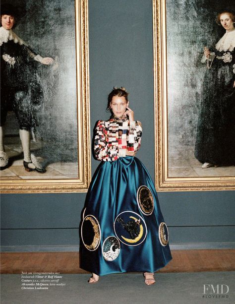 An evening at the museum in Vogue Netherlands with Bella Hadid wearing Alexander McQueen,Christian Louboutin,Viktor Vogue Netherlands, Museum Fashion, Valentino Haute Couture, Viktor Rolf, Vogue Germany, Viktor & Rolf, Avant Garde Fashion, Fashion Editorial, Fashion Story