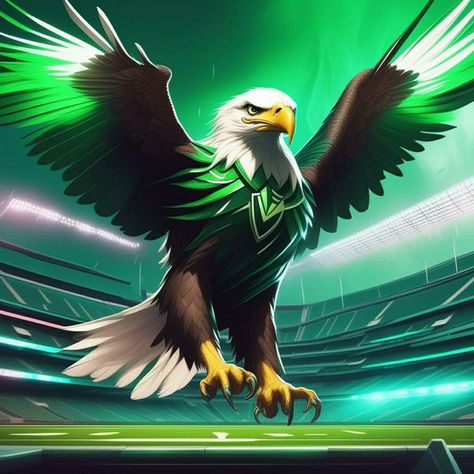 Philadelphia Eagles Fan Group | Hey Bird Gang i got another AI Artwork for everyone that i made to boost the Morale for this year FLY EAGLES FLY🦅🦅🦅🦅 | Facebook Fly Eagles Fly Philadelphia, Eagles Wallpaper, Philadelphia Eagles Wallpaper, Eagle Symbol, Philadelphia Eagles Fans, Philadelphia Sports, Eagles Nfl, Fly Eagles Fly, Eagles Fans