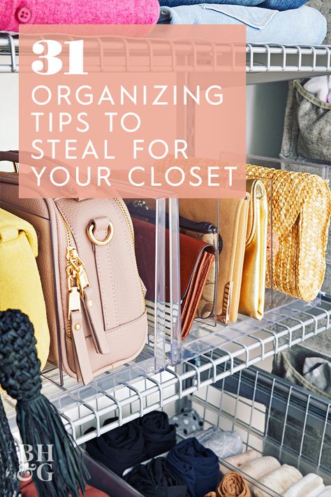 Shelf Dividers Diy, Wire Closet Organizers, Closet Shelf Dividers, Clear Shelf, Wire Closet Shelving, Organizing Walk In Closet, Organize Clothes, Master Closet Organization, How To Organize Your Closet