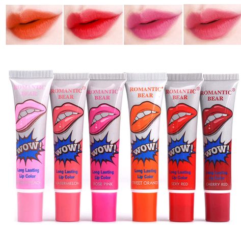 Tattoo Magic Color Peel Off Mask Lip Gloss Set 6 Colors,Tearable Color Tattoo Lipstain Peel Off Lip Stain Tint Waterproof Long Lasting Matte Lip Gloss Romantic Bear, Apply Lip Gloss, Lipstick Tattoos, Tattoo Makeup, Long Lasting Lip Color, Long Lasting Lip Gloss, Lip Gloss Colors, Lip Tattoos, Makeup Tattoos