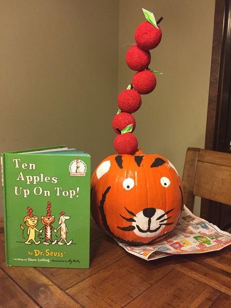 Pumpkin Book Characters Ideas, Pumpkin Book Characters, Book Character Pumpkin, Ten Apples Up On Top, Book Character Pumpkins, Book Pumpkin, Story Book Pumpkin, Character Pumpkins, Pumpkin Books