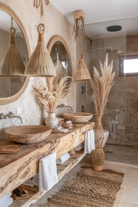 Chic Boho Living Room, Vintage Apartment Decor, Bohemian Bathroom, Boho Bathroom, Bohol, Bathroom Inspiration Decor, Boho Interior, Boho Living Room, Dream House Decor