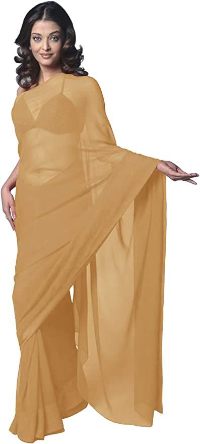 Amazon.com: Women's Bollywood Chiffon Plain Sari Festival Uniform Saree Wrap Fabric Unstitched Blouse Piece Party Wear (White) : Clothing, Shoes & Jewelry Plain Chiffon Saree, Chiffon Saree Party Wear, Pure Chiffon Sarees, Indian Bridesmaids, Haldi Outfit, Bridesmaid Saree, Women Saree, Plain Saree, Border Saree