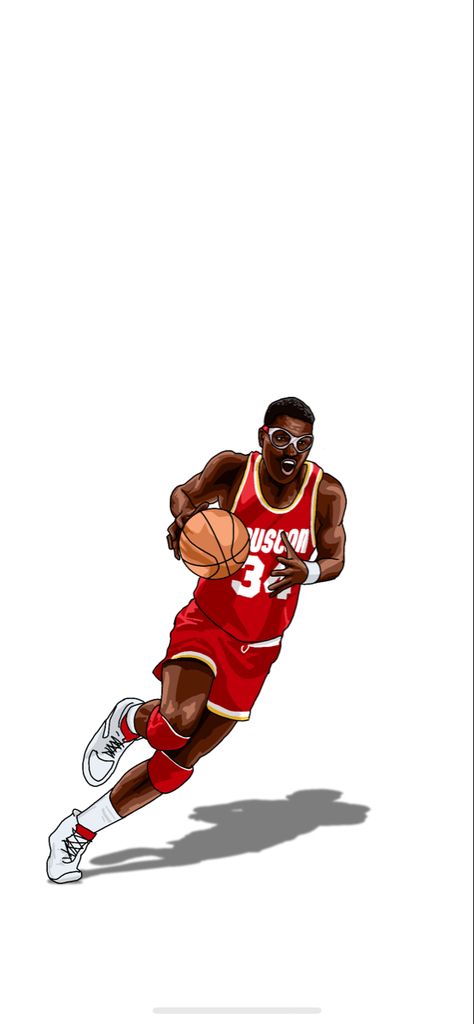 Hakeem Olajuwon Wallpaper, Hakeem Olajuwon, Nba Art, Stars Art, Nba Wallpapers, Basketball Art, Nba Stars, Basketball Pictures, The Anchor