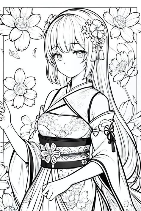 Coloring pages #coloringpages Coloring page #coloringpage 6.180 Anime Colouring Pages, Anime Colouring, Anime Coloring Pages, Manga Coloring Book, Color Drawing Art, Adult Coloring Designs, Pattern Coloring Pages, Detailed Coloring Pages, Coloring Pages For Girls