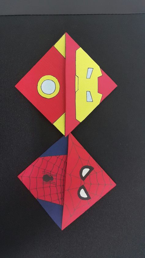 Sonic Bookmark, Spider Man Bookmark, Spider Man Crafts For Kids, Spiderman Origami, Marvel Diy Crafts, Spiderman Bookmark, Bookmarks For Men, Marvel Diy, Spiderman Painting