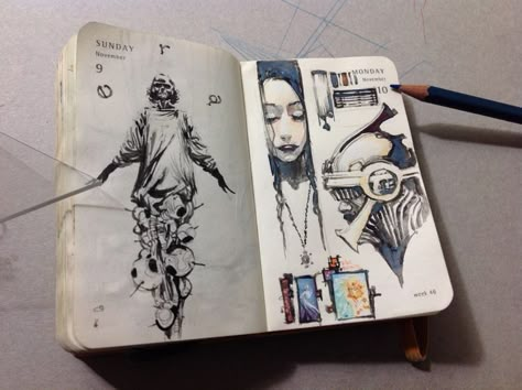 Kenneth Rocafort, Sketchbook Drawings, Artist Sketchbook, Sketchbook Art Journal, Sketchbook Pages, Arte Sketchbook, Arte Inspo, Sketchbook Journaling, Sketchbook Inspiration