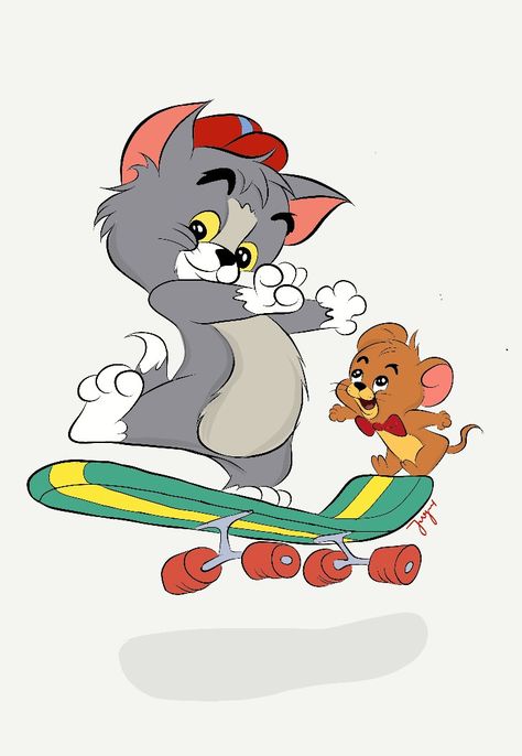 #tomandjarry #Tom #Jerry  #Disney #cartoon #cartoonnetwork #tomjarry #tomandjerrykids #wb Tom And Jerry Kids, Desenho Tom E Jerry, Cartoons Characters, Jerry Cartoon, Tom And Jerry Cartoon, Tom Y Jerry, Tom Jerry, Water Colors, Cute Easy Drawings