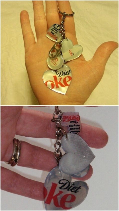 Keychains Keychain Ideas Diy Crafts, Trash Upcycle, Trash Can Diy, Diy Backpack Decoration, Coke Can Crafts, Monster Cans Diy, Pop Can Crafts, Soda Tab Crafts, Recycled Cans