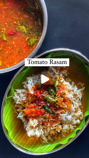 2.2M views · 83K likes | Vinny Shukla on Instagram: "Tomato Rasam🍅
Dad loves my Tomato Rasam a lot!😊 That happiness and  words of appreciation from him every time is priceless!!😊
He eats extra portion of rice when I make this and also asks me give it in a glass to drink after lunch.
I’m not a fan of Instant Rasam. Nor like to grind it in the mixer jar. The authentic way of boiling the tomato, coarse grind the spices in the mortar pestle, sautéing the spices just for few seconds and not over cooking the Rasam is the secret to a flavourful, delicious and soul satisfying Rasam.
This is how I had been making for decades now. 
Nothing new still, we differ in method of making right? 
Just give a try with all the tips I have mentioned. You love it for sure and this recipe is definitely a saver Quick Indian Lunch Recipes, Tomato Recipes Indian, Tomato Rasam Recipe Indian, Rasam Rice Recipe, Indian Lunch Recipes Vegetarian, Rassam Recipe, Veg Lunch Recipes Indian, South Indian Lunch Recipes, Easy Lunch Recipes Indian