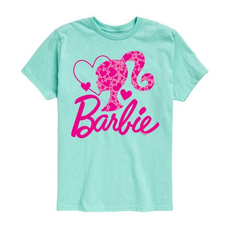 Big Girls Round Neck Short Sleeve Barbie Graphic T-Shirt - JCPenney Barbie Graphic, Barbie T Shirt, Tops Graphic, Barbie Birthday, Barbie Girl, Casual Girl, Cotton Knit, Casual Wardrobe, Shirts Tops