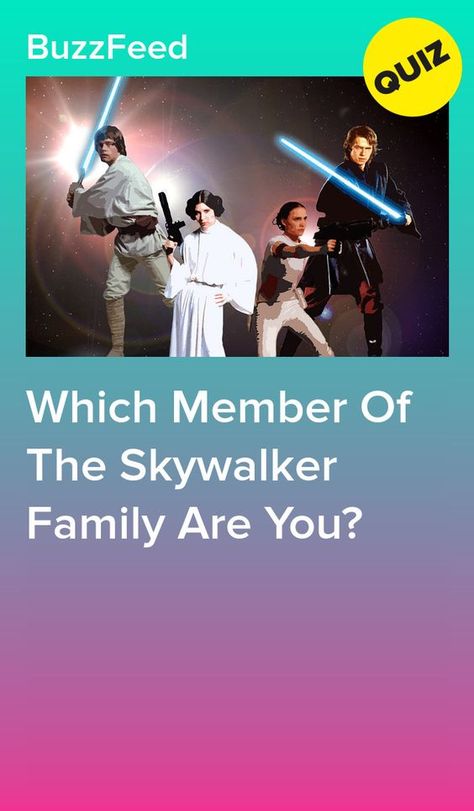 Which Member Of The Skywalker Family Are You? #quiz #quizzes #buzzfeed #triviaquestionsandanswers #quizzesbuzzfeed #trivia #quizzesforfun #funquiz #starwars The Skywalker Family, Star Wars Quizzes, Star Wars Quiz, Quizzes Disney, Buzzfeed Quizzes Disney, Family Quiz, Skywalker Family, Star Wars World, Random Quizzes