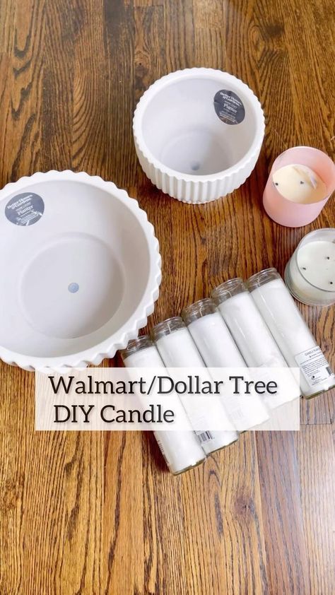 Dollar Tree Wax Warmer Diy, Diy Wax Warmer, Wax Warmer Diy, Dollar Tree Diy Candle, Dollar Tree Candles, Candle Kit, Tall Candles, Candle Kits, Diy Wax