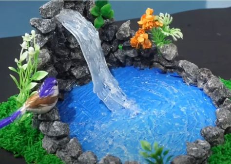 Glass Water Fountain, Waterfall Decoration, Boy Background, Jog Falls, Diy Waterfall, Bible Overview, Waterfall House, Fairy Things, Nature 3d