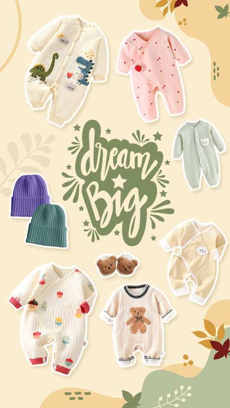 Welcome spring with charming baby outfits! Delight in our soft fabrics and sweet designs for the perfect playdate ensemble. Adorable Baby Outfits, Baby Fashion Trends, Kids Social Media, Kids Email, Arrival Poster, Baby Ads, Newborn Clothing, Ads Creative Advertising Ideas, Advertising Illustration