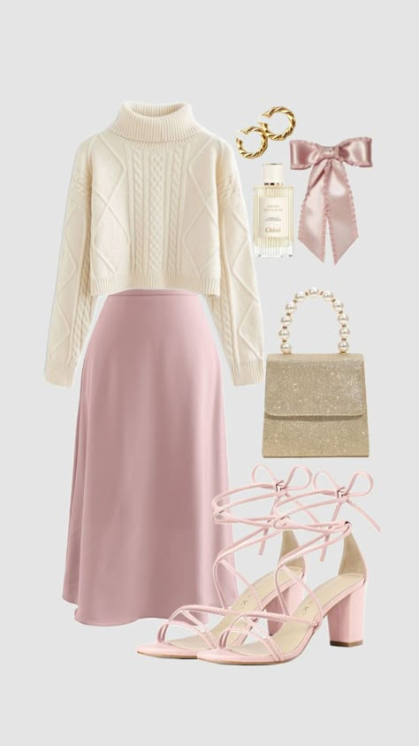 Feminine Teacher Outfits, Pink Teacher Outfit, Cozy Skirt, Teacher Outfits High School, Clothes Board, Fest Outfits, Modesty Outfits, Cute Modest Outfits, Elegant Outfits