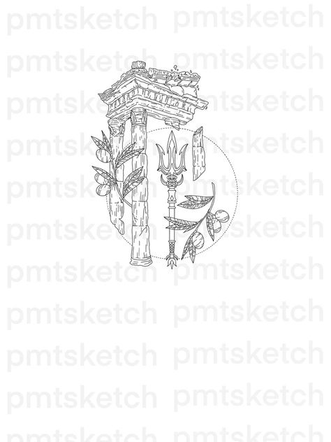 Greek Inspired Tattoos Simple, Greek Feminine Tattoos, Greek Ruins Tattoo, Greek Mythology Inspired Tattoos, Greek Concept Tattoo, Culture Tattoos, Roman Inspired Tattoos, Greek Arm Tattoo, Acropolis Tattoo