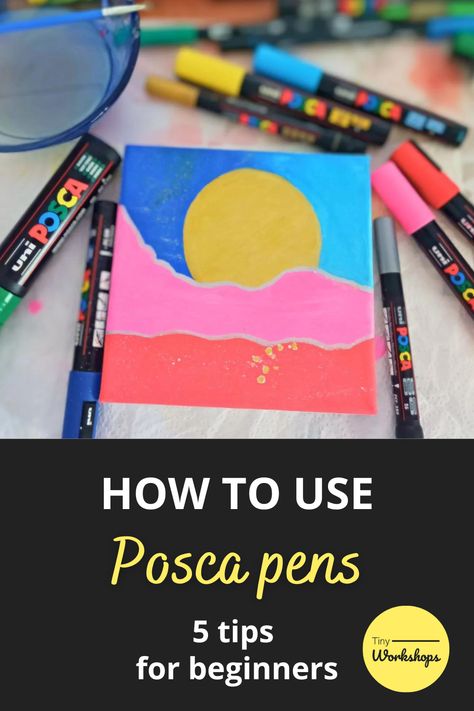 How to use Posca pens: 5 tips for beginners How To Use Posca Markers, How To Use Acrylic Markers, Posca Ideas Inspiration, Acrylic Paint Pens Art, Paint Markers Ideas, Acrylic Pen Art Ideas, Posca Sketchbook, Paint Marker Art Ideas, Posca Art Doodle