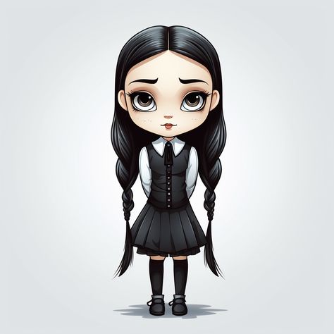 Wednesday Addams Clipart Created with Midjourney Wednesday Drawing, Wensday Adams, Babies Fashion, Adams Family, Easy Drawing, Wednesday Addams, Drawing Art, Drawing Ideas, Horror Movies