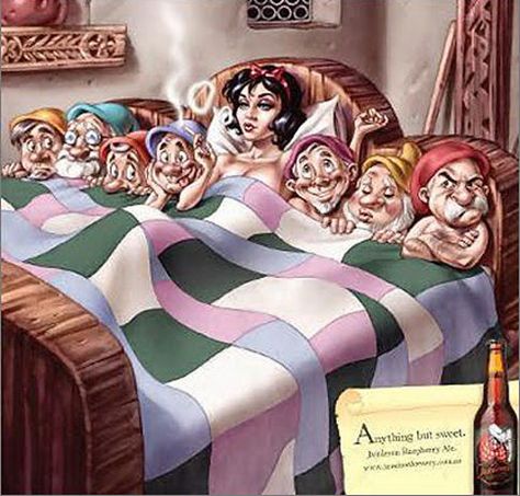 Twisted Disney Princesses, Dark Disney, Fairytale Fantasies, Twisted Disney, Seven Dwarfs, Cartoon Images, Funny Cartoons, Disney Art, Cartoon Art