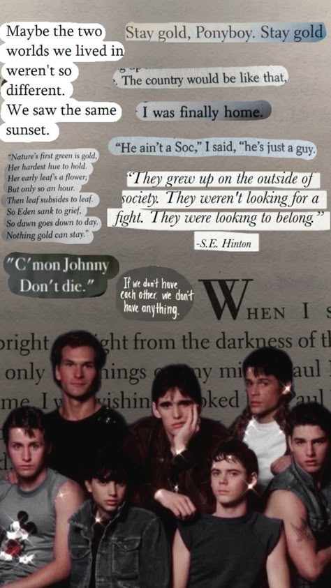 #quotes #theoutsiders #s.e.hinton Outsiders Quotes, Greaser Aesthetic, The Outsiders Quotes, The Greasers, Dally Winston, Outsiders Movie, Ponyboy Curtis, S E Hinton, Outsiders Greasers