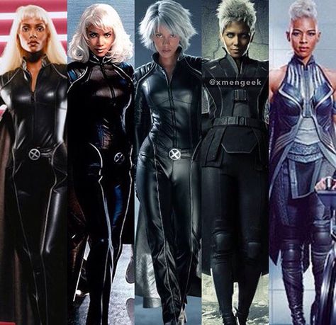 Storm Xmen Halle Berry, Storm Marvel Costume, Marvel Storm Costume, Storm Superhero Costume, Black Female Marvel Characters, Diy Storm Costume Xmen, Storm Halloween Costume Diy, Storm Halloween Costume Xmen, Storm And Wolverine Costume