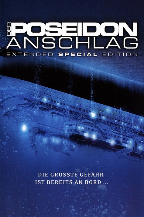 Poster for the German version of the Poseidon 2005 TV movie, also called "The Poseidon Adventure". German Poster, The Poseidon Adventure, Adventure Film, Tv Series Online, Adventure Movies, The Visitors, Tv Movie, Present Day, Cruise Ship