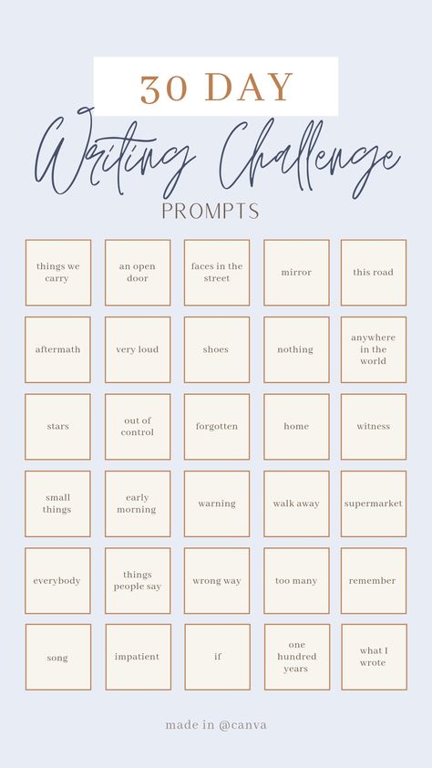 30 Days Of Writing Prompts, Weekly Writing Challenge, Writing Challenge Poetry, Build A World In 31 Days, 30 Day Writing Challenge Prompts, Graphic Design Prompts 30 Day, Creative Writing Prompts For Beginners, Graphic Design Challenge Ideas 30 Day, Writing Challenge Creative