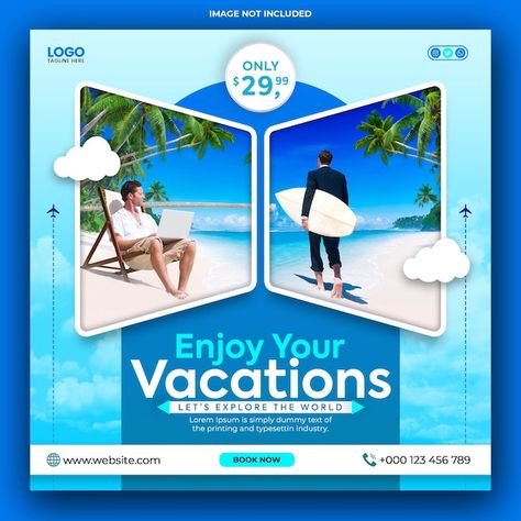 Travel Advertising Design, Desk Calendar Design, Brochure Design Creative, Travel Advertising, Adobe Illustrator Graphic Design, Social Media Post Template, Creative Brochure, Webpage Design, Tour Posters