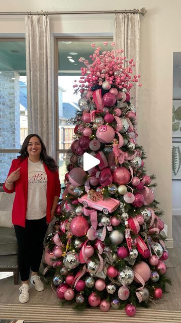 Antoinette Boston on Instagram: "Oh my goodness this was a fun tree to decorate! It is one of 10 themed trees that I decorated for @trinityfallstx Tour of Trees in McKinney, Tx. It is a free event for families to enjoy. They are even having a photo contest where you can enter to win one of two $500 Amazon gift cards! Right on time for your holiday shopping! Make sure you head out there for this free and fun Christmas event from Nov. 18th-December 17th! Be sure to tag me in your photos! I’d love to know which of the 10 trees is your favorite! 
.
.
.
.
#mckinneytx #christmastree #touroftrees #barbie #link #barbietree #christmas #christmasevent #trinityfalls #trinityfallstx #christmas2023 #xmas #xmastree #instagood #instalike #christmasmood #explore" Hello Kitty Christmas Tree Ideas, Barbie Christmas Decorations, Barbie Tree, Barbie Christmas Tree, Themed Trees, Hello Kitty Christmas Tree, Barbie Christmas, Kitty Christmas, Christmas Barbie