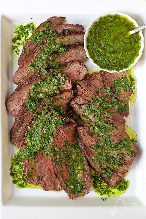 Grilled Tri-Tip with Chimichurri Sauce - a fabulous tasting, very tender cut of beef that's perfect for grilling. I love that it's decently priced, compared to other steaks. The fresh herb sauce is an amazing compliment to the delicious beef! www.thecafesucrefarine.com Iberico Pork, Rock Lobster, Herb Sauce, Chimichurri Sauce, Tri Tip, Beef Cuts, Grilled Steak, How To Grill Steak, Gourmet Food