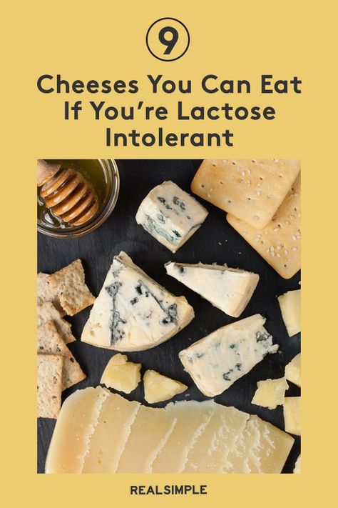 9 Cheeses You Can Eat If You’re Lactose Intolerant | If you love cheese but are lactose intolerant, consider trying one of these nine kinds of cheeses that are lactose-free. Click here for more information and other dietary food ideas.  #recipes #recipeideas #realsimple #nodairy #dairyfree #nodairyrecipes Lactose Free Snacks, Lactose Intolerant Recipes, Fructose Free Recipes, Lactose Free Desserts, Lactose Free Cheese, Dairy Free Cooking, Fructose Free, Dairy Free Recipes Dinner, Lactose Free Recipes