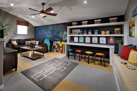 Kids Bonus Room, Teen Playroom, Kids Hangout Room, Teen Lounge Rooms, Chameleon Oc, Hangout Room Ideas, Teen Hangout Room, Garage Playroom, Bonus Room Design