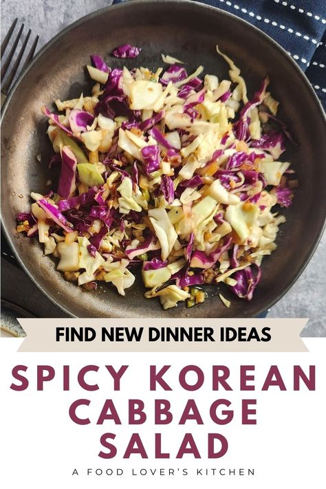 Our Korean-Style Spicy Cabbage Salad offers a delightful fusion of bold flavors and crunchy textures. Korean Cabbage Salad, Spicy Cabbage Salad, Korean Cabbage, Spicy Cabbage, Pork Pasta, Spicy Korean, Korean Fried Chicken, Side Dishes Recipes, Cabbage Salad