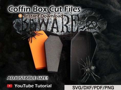 Coffin Box Template, Coffin Template, Coffin Card, Halloween Candy Box, Halloween Box, Halloween Treat Boxes, Coffin Box, Halloween Coffin, Bookmark Template