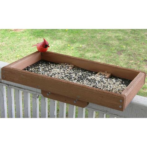 Platform Bird Feeders - Yard Envy Llc Ideas, Platform Bird Feeder, Bird Ideas, Wood Bird Feeder, Homemade Bird Houses, Deck Posts, Bird House Kits, Wild Bird Feeders, Bird Aviary