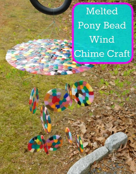 Bead Wind Chimes Diy, Melted Pony Beads, Painting Minecraft, Easter Egg Projects, Pen Projects, Leaf Projects, Wind Chimes Craft, Glue Art, Diy Wind Chimes