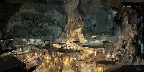 Assassin's Creed Revelations, Deep Gnome, Dwarven City, Underground City, Cave City, Underground World, Underground Art, Underground Cities, Fantasy City