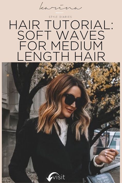 Soft Wave Medium Hair, Barely Curled Hair Tutorial, How To Get Textured Waves, Curl Mid Length Hair Tutorial, Quick Wavy Hair Tutorial, Casual Curls Medium Length, Soft Waves For Long Hair, Soft Bend Waves, How To Do A Wavy Hairstyle