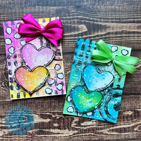 Colourful Mixed Media ATCs Tutorial Atcs Ideas, Atc Cards Ideas, Dyan Reaveley Dylusions, Art Trading Cards, Distress Crayons, Mixed Media Cards, Mixed Media Tutorials, Atc Cards, Dance Art