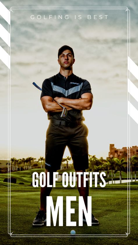 Men Golf Outfit Golf Outfit Men, Mens Golf Fashion, Black Shoes Men, Women Golfers, Golf Fashion, Outfits Men, Mens Golf, Golf Shoes, Golf Outfit