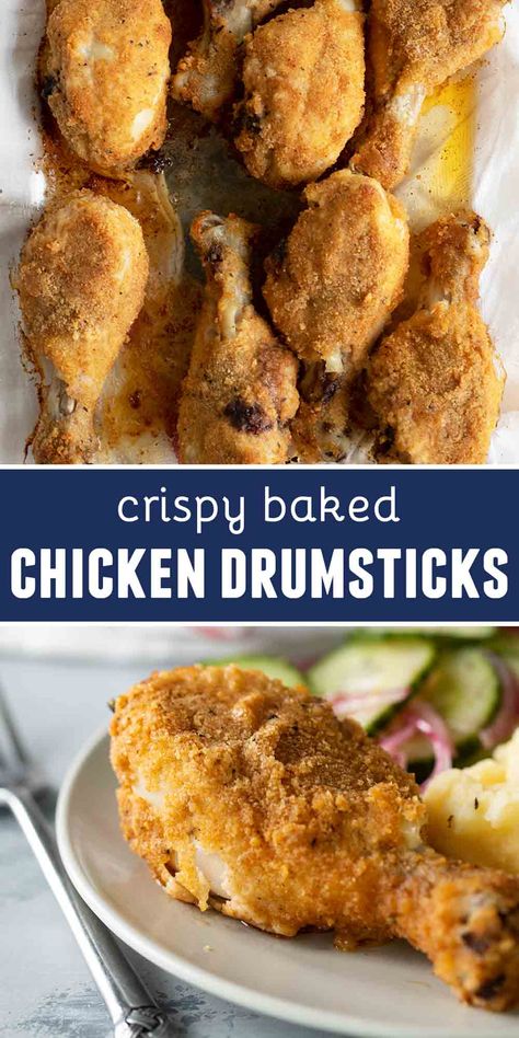 Crispy Drumsticks, Crispy Baked Chicken Drumsticks, Baked Drumsticks, Chicken Drumsticks Recipe, Fried Chicken Drumsticks, Good Fried Chicken, Drumsticks Recipe, Taste And Tell, Crispy Oven Baked Chicken