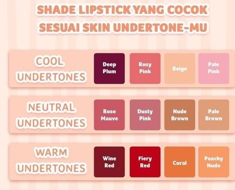 Lipstick Shade For Warm Undertone, Neutral Undertone Makeup Looks, Fair Cool Skin Tone Makeup, Lipstick For Neutral Undertones, Neutral Undertone Color Palette, Neutral Undertone Skin Color Palettes, Neutral Skin Tone Makeup, Colors For Neutral Skin Tones, Makeup For Cool Undertones