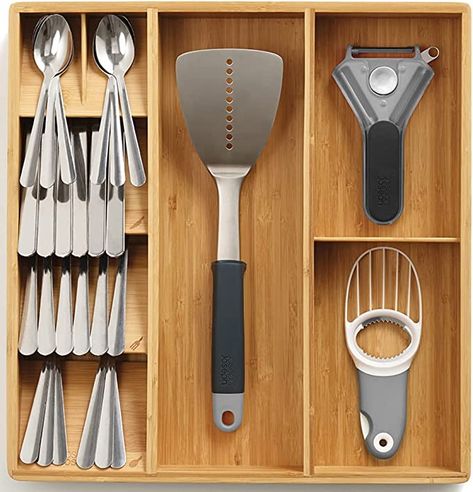 Joseph Joseph DrawerStore Bamboo Cutlery Organiser, Kitchen Utensils and Cooking Accessories : Amazon.de: Home & Kitchen Gadget Organizer, Utensil Tray, Flatware Holder, Bamboo Cutlery, Silverware Organization, Knife Organization, Utensil Drawer, Bamboo Utensils, Cutlery Storage