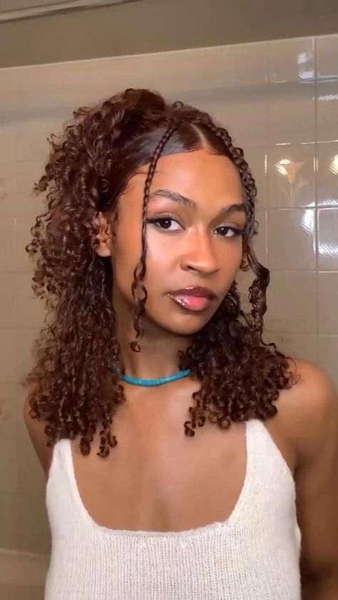 Quick Curly Hairstyles, Curly Hair Beauty, Curly Hair Care Routine, Mixed Curly Hair, Curly Hair Videos, Quick Natural Hair Styles, Cute Curly Hairstyles, Trendy Hairstyle, Curly Hair Styles Easy