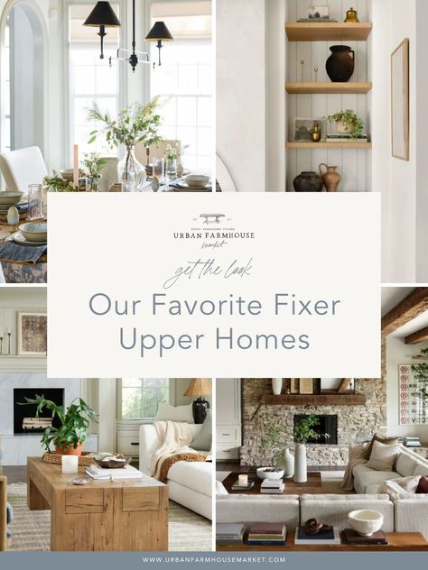 Chip And Joanna Gaines Fixer Upper, Joanna Gains Kitchen, Chip And Joanna Gaines Living Rooms, Joanna Gaines Farmhouse Living Rooms, Rustic Charm Living Room, Joanna Gaines Living Room Ideas, Joanna Gaines Living Room, Fixer Upper Dining Room, Living Room Joanna Gaines