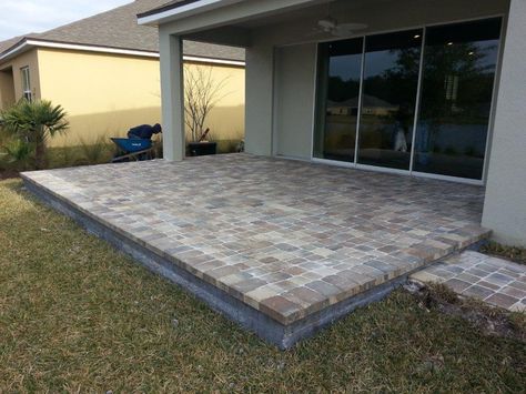 Paver Patio prior to screen enclosure Lanai Extension Ideas Florida, Lanai Extension Ideas, Outdoor Screen Room, Porch Extension, Small Bird Cage, Screen Enclosures, Outdoor Screens, Paver Patio, Screened Porch