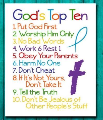 10 Commandments - a simple version for kids Exodus 20, Super Sunday, Ten Ten, Bible Study For Kids, 10 Commandments, Kids Bible, Ayat Alkitab, Ten Commandments, Vie Motivation