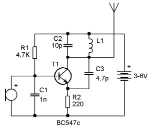 Simple Miniature FM Transmitter Spy Microphone, Emergency Generator, Valve Amplifier, Diy Amplifier, Electronic Circuit Design, Electrical Circuit Diagram, Hobby Electronics, Electric Circuit, Electronic Schematics