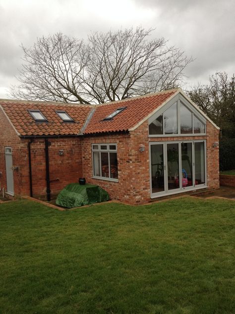 British Bungalow, Bungalow Extension, Small House Extensions, Bifolding Doors, Warm Roof, Orangery Extension, Bungalow Extensions, Back Extension, Velux Windows